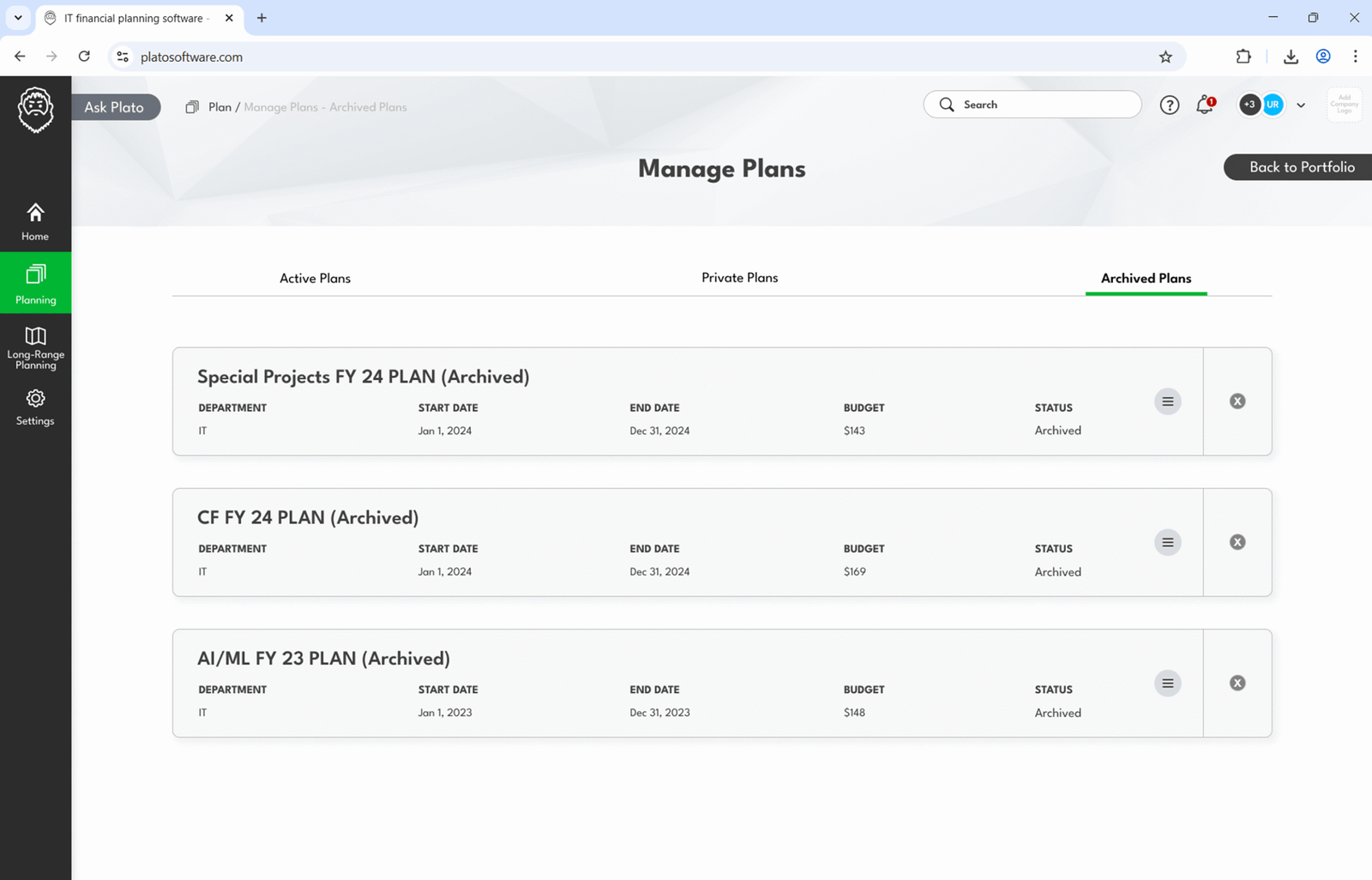 Modern technology financial planning software interfaces with progress tracking and real-time budget data visualization.
